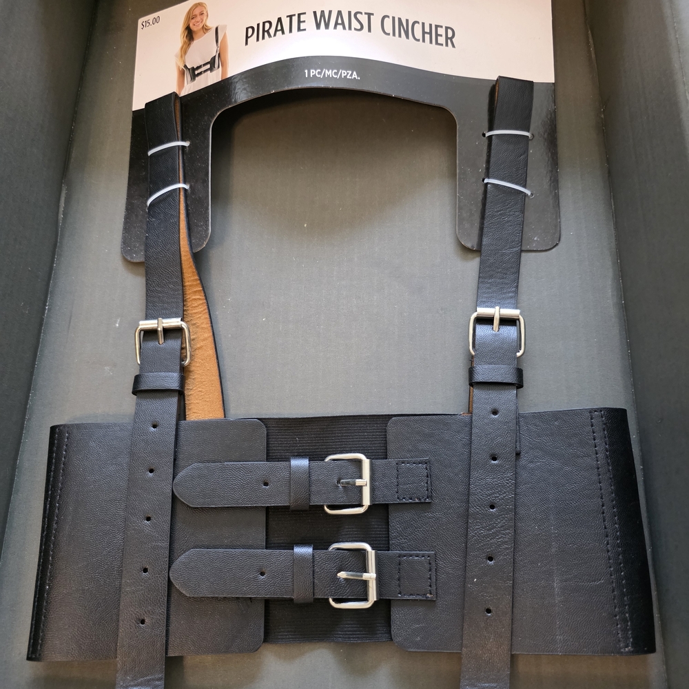 Black Pirate Waist Cincher